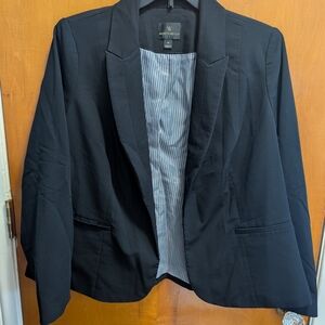 Black Blazer with Striped Lining